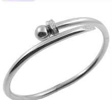 Load image into Gallery viewer, Silver fashion nail bangle
