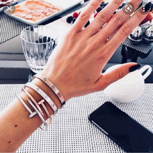 Load image into Gallery viewer, Silver fashion nail bangle
