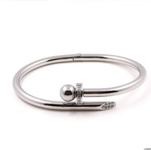 Load image into Gallery viewer, Silver fashion nail bangle
